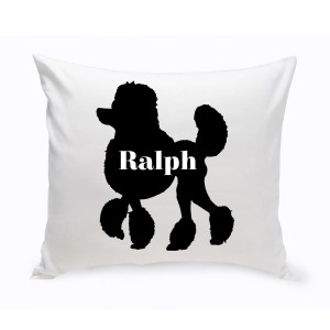 JDS Personalized Gifts Personalized Mini Poodle Silhouette Throw Pillow JMSI2467